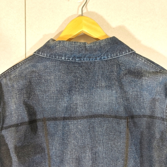 Jean Colonna Blue Jacket Denim Size Medium Full Zip - Picture 8 of 11